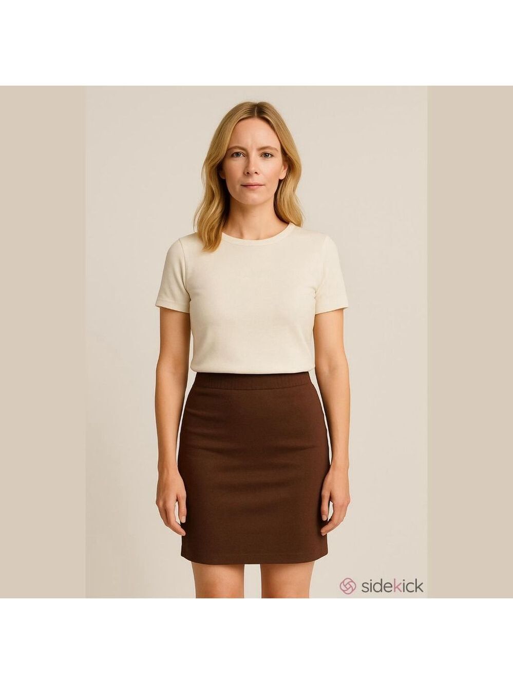 Honey & Lace Brown Pencil Skirt Size S NWT